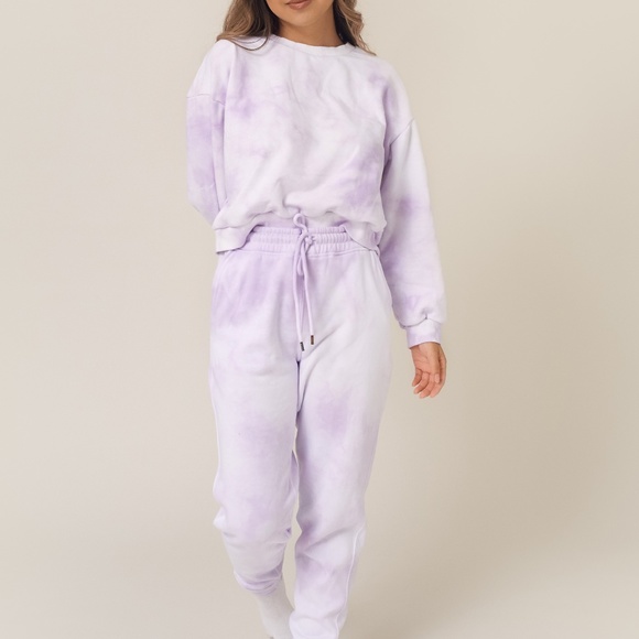 Lavender Tie Die Sweatshirt - Picture 2 of 5